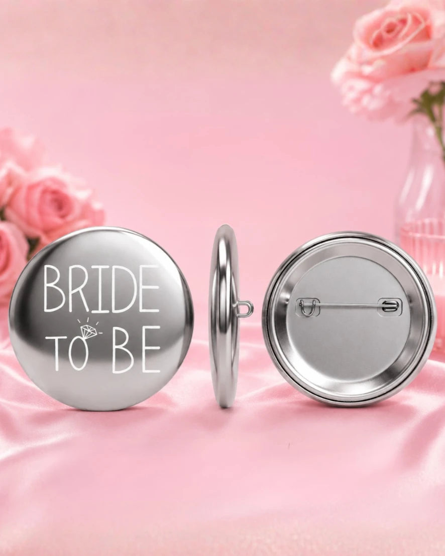 Bride Badge — "Bride to Be" Button Pin